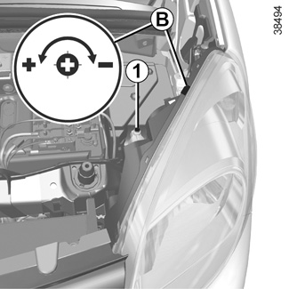 E-GUIDE.RENAULT.COM / Kangoo-2-ph2 / Prenez soin de votre véhicule  (Optiques) / RÉGLAGE DES FAISCEAUX