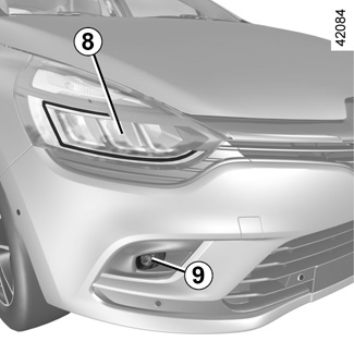 E-GUIDE.RENAULT.COM / Clio-4-ph2 / Prenez soin de votre véhicule (Optiques)  / PROJECTEURS AVANT : remplacement des lampes